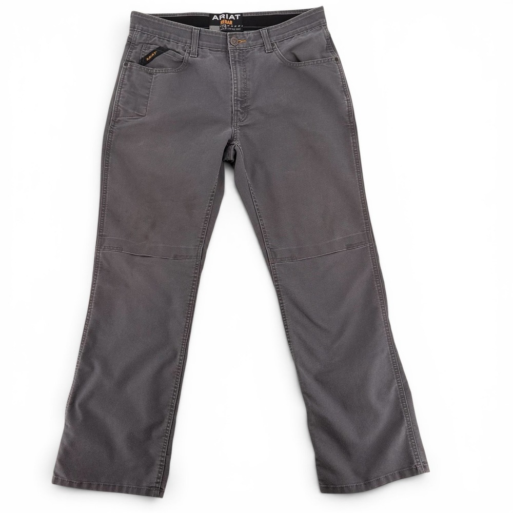 Ariat Rebar M4 Work Pants Mens 34x34 Gray Low Rise Boot